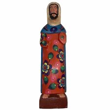 Guatemala Folk Art Saint Painted Carved Wooden Religious Catholic Figure -  15