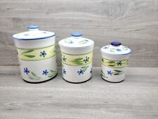 (3) Vtg  Ceramic Canisters Montgomery Wards 