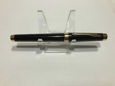 Parker Premier Lacquered  Black  GF Trim Converter Filler 18 K Nib Fountain Pen picture