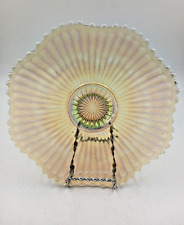 VINTAGE IMPERIAL SMOOTH RAYS IRIDESCENT CARNIVAL GLASS 9 1/2