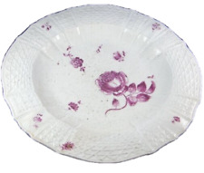 Antique 18thC Volkstedt Porcelain Floral Large Plate Charger Porzellan Teller #2 picture