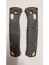 1 Pair Tiger Pattern Roasted Titanium Handle Scales for Benchmade Bugout 535 picture
