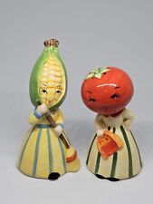 Vintage Anthropomorphic Vegetable Corn & Tomato Salt & Pepper Shakers - DWS picture