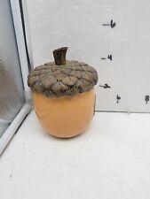 Vintage Hallmark Acorn House Votive Candle Holder Ceramic Fall Autumn Halloween picture