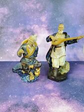 Lot of 2 Vintage Chinese Shiwan Mudman Figurines picture