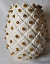 Vintage Pineapple Lamp With Gold Glass Beads picture