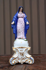 Antique french vieux paris porcelain 19thc Figurine madonna religious picture