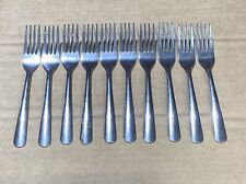 Qty.10 Vintage Sysco Stainless Steel 7” Dinner Fork Set 285 4516886 New picture