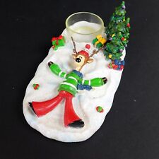 Yankee Candle Snow Angel Reindeer Tea Light Candle Holder  picture