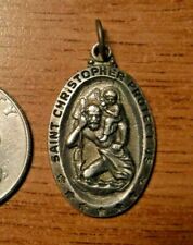 Vintage Sarah Coventry Sterling Silver St Christopher Catholic Medal #51 picture