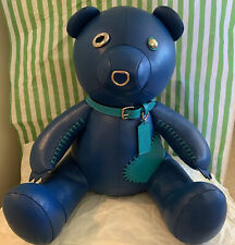 NEW LIMITED EDITION COACH SMOOTH PEBBLED LEATHER BLUE/TURQUOISE BEAR NAMED “ACE” picture