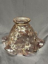 Vintage Fenton Purple Ruffled Glass Lamp Shade. picture
