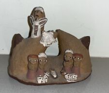 vintage South America folk art nativity set Made of Clay picture