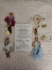 (LOT OF 4) The Glamorous Miss Monroe Ornaments Bradford Editions W/ COA picture