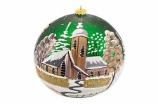 Polish Gallery Large Christmas Ornament Countryside Church and Log Houses Lan... picture