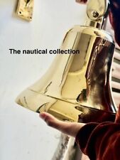Big Heavy Brass Bell Wall Hanging Mount Nautical Brass Ship Calling Bell picture