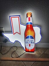 MICHELOB ULTRA TEXAS STATE LED BEER BAR SIGN  GARAGE LONE STAR BEER NEW  picture