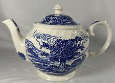 Blue Willow Windsor China Teapot Made In England, Vintage.  picture