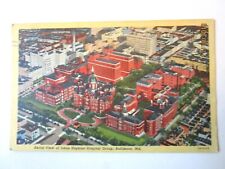 MD Postcard Johns Hopkins Hospital Group Aerial View - Baltimore Linen 1944 G-27 picture