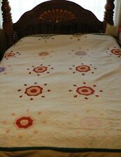 VINTAGE HANDMADE PASTEL QUILT - FULL SIZE picture