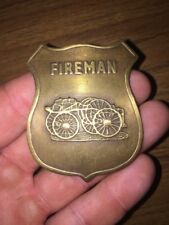 Firefighter Pin Fireman Epaulette METAL Fire Department Chief Collector Man Cave picture