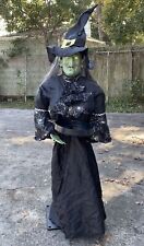 Gemmy Life Size Animatronic Halloween Witch Prop Candy Tray Trick Or Treat Scary picture