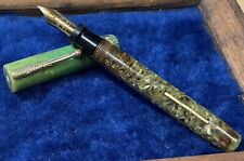 RARE Sheaffer's Jade Flat Top Junior Lever Fill Fountain Pen Lifetime Nib picture