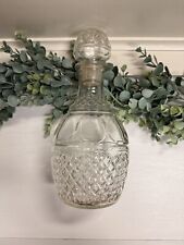 Vintage Crown Royal Liquor Decanter Etched Glass With Stopper picture