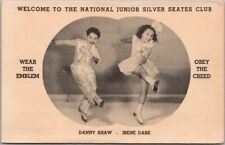 Vintage 1943 Ice Skating Membership Card 
