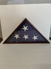 American Veteran 5' X 9.5' Burial Flag Case Walnut Finish picture