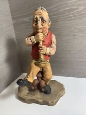 Vintage Early Prelude Creations “Trumpet Player” Chalkware Figurine 9” 1968 picture