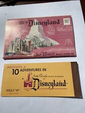 1960 Walt Disney Ticket Book And Postcard picture