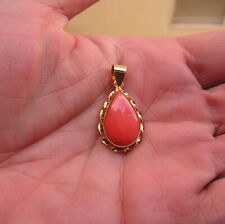 Rare Natural Pink Pacific Coral Drop  Made in Italy  picture