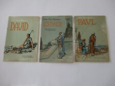 Three Rare Antique 1920's Bible Hero Stories-David-Esther-Pavl/Shonkweiler-PB picture