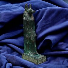 Authentic Anubis Statue, Handcrafted Green Malachite, Rare Egyptian Antique picture