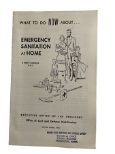 Vintage 1957 Federal Civil Defense Administration Emergency Sanitation Brochure picture