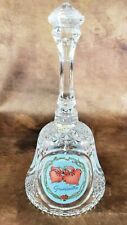 Decorative Clear Crystal Style Glass Bell Grandmother Etched EUC picture
