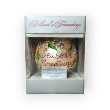Christmas Ornament Dillard's Trimmings Hand Painted Season's Greetings Pinecones picture
