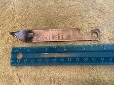 Vintage 1935 Pabst Blue Ribbon Copper Colored Metal Bottle Opener/Can Piecer picture