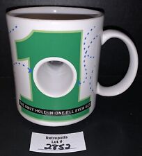 Ceramic Hallmark Shoebox Hole In One Golf Novelty Coffee Mug Cup Vintage picture