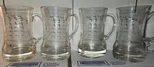 NEW Vtg Nautical TOSCANY Glass Beer Mugs CLIPPER SAILING SHIP  Hand Blown Set picture