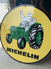 Vintage Style Michelin Tractor Farm Tires Service Metal Heavy Quality Sign picture
