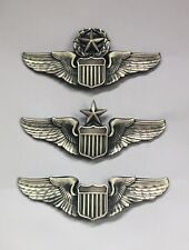 Lot Of 3 Vintage USAF Air Force Aviator Pilot Wings Military Insignia Pins picture