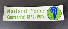 Original 1972 National Parks Centennial Commemorative Bumper Sticker Gorp Hiking picture