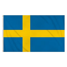 SWEDEN FLAG LARGE DOUBLE STITCHED SWEDISH NATIONAL BANNER WITH EYELETS 5FT x 3FT picture