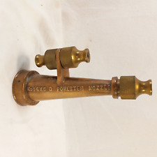 Vtg Western Fire Equipment No 14x570 Brass Forester Nozzle w 3/16, 3/8, 1/4 Tips picture