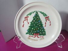 Vintage Lillian Vernon Christmas Tree Plate 1978 Carrigaline Pottery picture