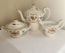 Antique 1920s Moriyama Mori-Machi Teapot Serving Set 5 Pieces Gold Gilding picture