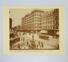 Vintage 1888 Photo San Francisco Kearny & Market St Palace Hotel Cable Cars1B picture