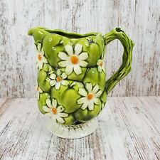 Vintage Inarco 1967 Green Apple Daisy Water / Juice Pitcher Creme De Menthe  picture